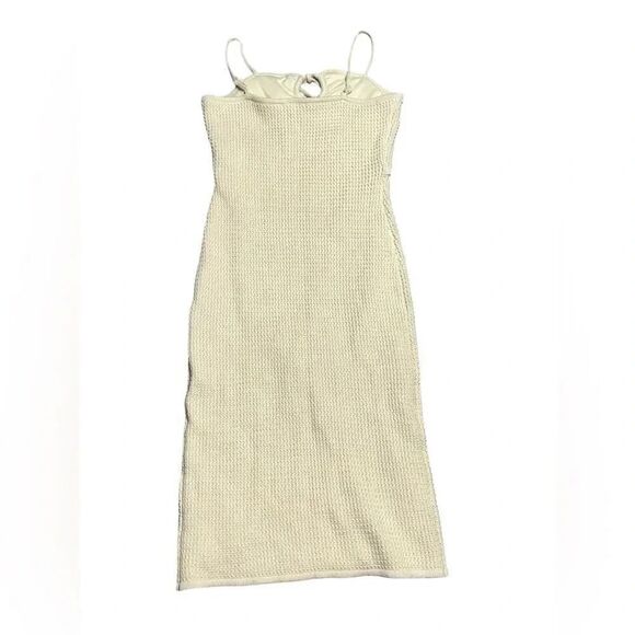 NWT women’s House of Harlow 1960 yea tan Crochet Knit Dress Maxi Boho Sz medium - Picture 2 of 6